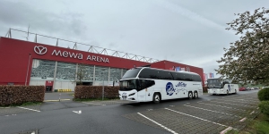 Heute waren unsere Chauffeure Manni und Julian mit zwei unserer Komfort-Reisebusse in Mainz unterwegs